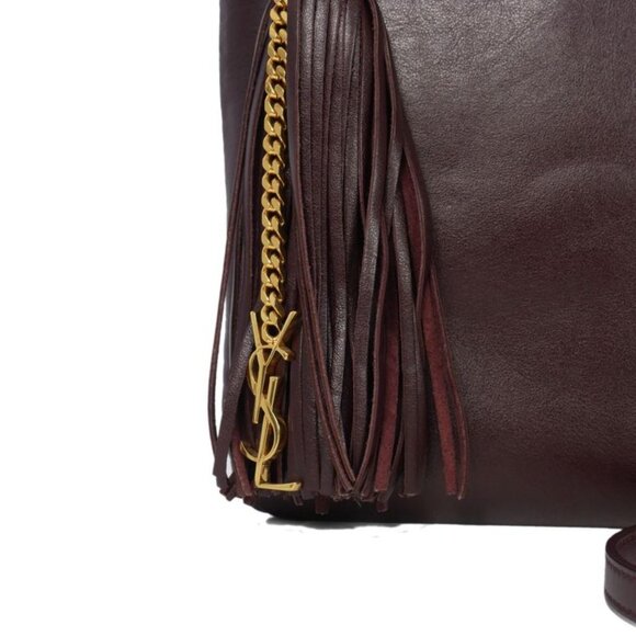 Saint Laurent Paris YSL SAC Pouch AVEC Boundeliere Tassel Fringe Shoulder Bag - Picture 5 of 9